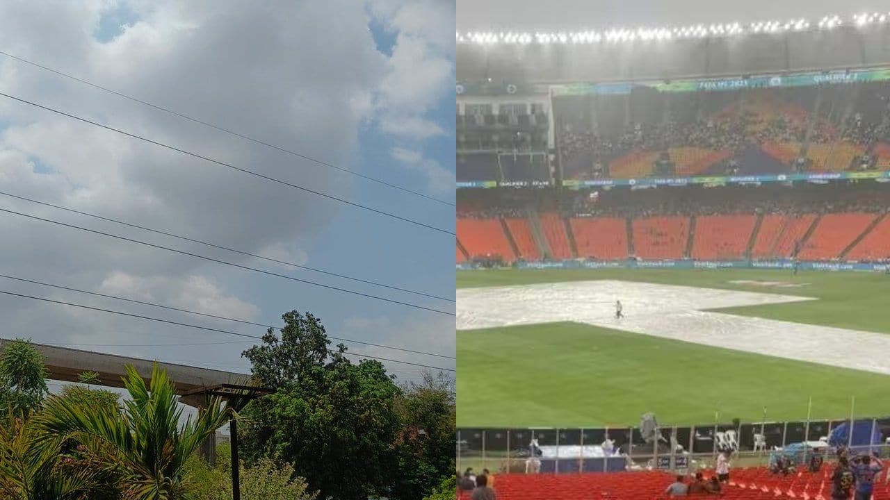 LIVE CSK vs GT Weather Update: अहमदाबाद में हो रही झमाझम बारिश, फाइनल पर मंडराया बड़ा खतरा